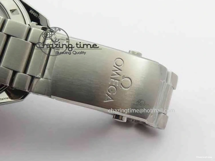 0423 Sophisticated Planet Ocean Master Chronometer Chrono SS OM 1:1 Best Edition Orange On SS Bracelet A 8156